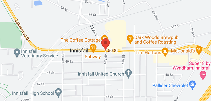 map of 5667 55 Avenue Crescent